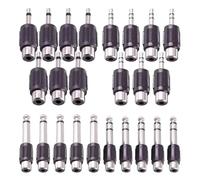 GUYTRM Lot de 5/20 connecteurs jack femelle 6,35 mm vers 3,5 mm, stéréo, mono, mâle, adaptateur de transfert audio for casque lingli(3.5 Mono to RCA,5PCS)