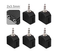GUYTRM Lot de 5 adaptateurs répartiteurs en Y for écouteurs, jack 3,5 mm mâle vers jack 3,5 mm femelle stéréo double lingli(5PCS)