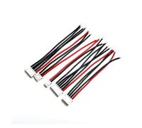 GUYTRM Lot de 5 câbles de chargeur de batterie Lipo 1S, 2S, 3S, 4S, 5S, 6S, connecteur B6, fil en silicone 3239 22 AWG, 100 mm lingli(3S 4 wire)