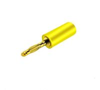 GUYTRM Lot de 5 fiches bananes plaquées or de 2 mm for amplificateur de haut-parleur, connecteurs de sondes de test lingli(JAUNE)