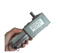 GUYU Gear Motor 600JSX-4468 7144 Square Turbo-Worm Reduce Box Self-Lock 12V 24V High Torque Speed 1/5/10/15/30/60/100RPM Single Shaft YUGU(100RPM-24V)