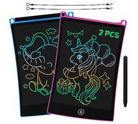 GUYUCOM 2 PCS Tablette d'écriture LCD, 8,5 Pouces Ardoise Magique pour Enfants, Tablette de Dessin pour garçons Filles Jouets éducatifs Cadeaux d'anniversaire pour Enfants Jouets (Bleu+Rose)