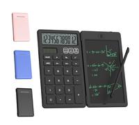 GUYUCOM Calculatrice avec Tablette d'écriture, Calculatrice de Base Portable pour élèves du Primaire et du Secondaire, Noir