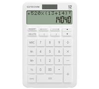 GUYUCOM Calculatrice de Bureau avec Enregistrement Historique amélioré et Fonction de Suivi arrière, Grand écran LCD Clair à 2 Lignes, 12 Chiffres, Grand Bouton Sensible Blanc