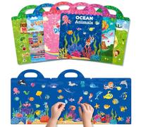 GUYUCOM Livres Gommettes Réutilisables pour Enfants 2 3 4 5 6 Ans (Set 6)