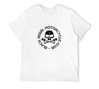 GUYUNTI Black-Rebel Motorcycle Club Band Shirt Tshirt Men's White XXL
