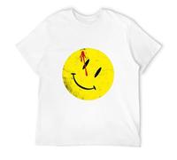 GUYUNTI Bloody Button T-Shirt Watchmen Heroes Comedian Comic TV Smile The Logo Symbol T-Shirt WhiteM