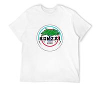 GUYUNTI Bonzai Records T Shirt Techno Trance Hardcore Men's White L