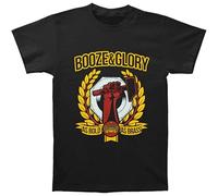 GUYUNTI Booze and Glory Men's As Bold As Brass T Shirt Black T-Shirt Black L