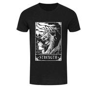 GUYUNTI Deadly Tarot T-Shirt Strength Heather Black Denim Men's Short Sleeve Shirt Top T-Shirt Black XXL