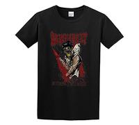 GUYUNTI Devourment Incitement Casual Cotton Student Super Soft Drawstring Pattern Round Neck T-Shirt Black M