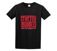 GUYUNTI Hot Style Stretch and Bobbito Short Sleeve Drawstring Standard Lazy Cartoon T-Shirt Black M