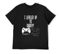 GUYUNTI I leveled Up to Daddy!, New Parent Gamer. T-Shirt T-Shirt Black M