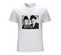 GUYUNTI Laurel and Hardy T-Shirt in Packet. Men's White XXL