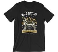 GUYUNTI Short Sleeve?Wild Nature T-Shirt Wolf?Top T-Shirt Black XL