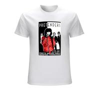 GUYUNTI ThomLarryCA The Pretenders Band Poets Music Hall Leisure Cotton T Shirts for Men T-Shirt WhiteXXL