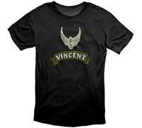 GUYUNTI Vincent Vintage Style Motorcycle T Shirt Men's Black XXL