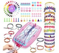 GUYUWE Kit Bracelet Fille,Kit d'artisanat de Bracelet d'amitié, Contient 17 couleurs pour la fabrication de bracelets, Metier a tisser bracelet bresilienCadeaux de Noël pour enfants