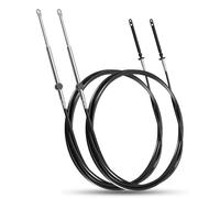 GUZIKO Lot de 2 câbles de commande à distance de changement d'accélérateur de 7,6 m - Pour moteur hors-bord Johnson Evinrude BRP OMC