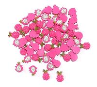 GUZUHUKU Lot de 60 breloques à dos plat en résine Slime - Jolies breloques en forme de fruits de dragon colorées - Pour loisirs créatifs, coques de téléphone, épingles à cheveux, scrapbooking et