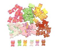 GUZUHUKU Lot de 60 breloques à dos plat en résine Slime, mignonnes en forme de queue de sirène, pendentifs colorés en vrac pour loisirs créatifs, pinces à cheveux, étuis de téléphone, scrapbooking et