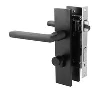 Guzziker Ensemble de serrures de porte dentre à clé pour chambres à | À l'intérieur du bouton tournant ; palier silencieux ; pour cadres de 3,5-4,5 cm ; boîtier en alliage d'aluminium