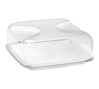 GUZZINI 27000000 CLOCHE À FROMAGES BOLLI CARRÉE AVEC PLATEAU G