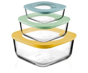 GUZZINI 3 Contenitori Hermétiques En Verre 410-965 1400cc 11335052