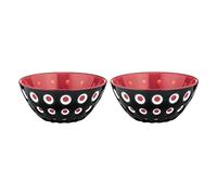Guzzini Bols Le Murrine 12 cm Lot de 2 Noir/Blanc/Rouge