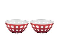 Lot de 2 bols 12 cm Le Murrine rouge et blanc - Guzzini - Multicolore - Plastique G