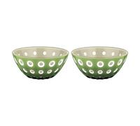 Lot de 2 bols 12 cm Le Murrine vert et sable - Guzzini - Multicolore - Plastique