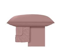 GUZZINI Botanical - Parure de Lit avec 1 Drap Housse 90x200 Coton 100% Bio Certifié OekoTex Antiacarien Hypoallergénique Respirant Surmatelas Haut 30 cm, 1 Taie Oreiller 50x80 et 1 Drap Plat 150x280