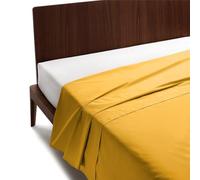 GUZZINI Classic - Drap Plat 1 Personne 160x280 en 100% Coton Percalle Certifié OekoTex Frais et Respirant, Draps Housses Dessus de Lits pour Linge de Lit et Literie, Drap Housse Douce et Durable