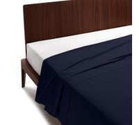 GUZZINI Classic - Drap Plat 2 Personnes 240x280 en 100% Coton Percalle Certifié OekoTex Frais et Respirant, Draps Housses Dessus de Lits pour Linge de Lit, Drap Housse Douce et Durable pour Lit Double