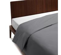 GUZZINI Classic - Housse de Couette 1 Personne 155x200 Coton 100% Percalle Certifié OekoTex Frais et Respirant, Sac Couette Lestée avec Rabat 40 cm, Couverture Lestée Housses de Couettes Linge de Lit