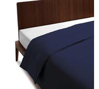 GUZZINI Classic - Housse de Couette 255x200 Coton 100% Percalle Certifié OekoTex Frais et Respirant, Sac Couette Lestée Lit Double avec Rabat 40 cm, Couverture Lestée Housses de Couettes, Linge de Lit