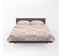 GUZZINI Classic - Parure de Lit avec 1 Drap Housse 175x200 Coton 100% Percalle Certifié OekoTex Frais Respirant Surmatelas Haut 30 cm, 2 Taie Oreiller 50x80 et 1 Drap Plat 240x280, Linge de Lit Double