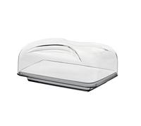 Guzzini, Cloche À Fromage Rectangulaire Gocce, 25,5 x 18 x h11,5 cm, Gris Ciel D'hiver