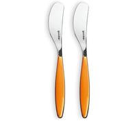 Guzzini, Couteau Tartineur Bicolore, 16 cm, Orange transparent (Lot de 2)
