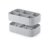Guzzini - Eco-Kitchen Drain&Safe, Egouttoir à Couverts - Gris Mat, 17x10xh11 cm - 17820033