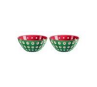GUZZINI Ensemble De 2 Bols Le Murrine En San D 12,5 Cm Smeraldo, Blanc, Rouge