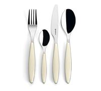 Guzzini - Feeling, Lot de 24 couverts colorés - Beige, 15,8 x 7,5 x H 25,5 cm - 2300004