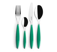 Guzzini - Feeling, lot de 24 couverts - Smeraldo, 15 x 7,2 x h 24 cm - 23000069