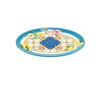 Guzzini - Grand plateau ovale en mélamine, couleurs variées, ''FLOWER&LEMON''