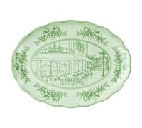 Guzzini - Grand Plateau Ovale en mélamine Josephine 'Table Decor' (Vert Poudre)