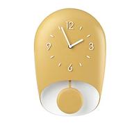 Guzzini - Home, Horloge Murale Bell avec Pendule - Jaune Moutarde, 22 x 8 x h 33 cm - 168604206