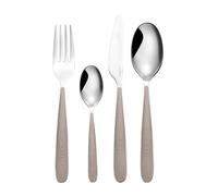 Guzzini - JUST Ménagère 24 pieces, en acier inoxydable - Gris Tourterelle - 122900158