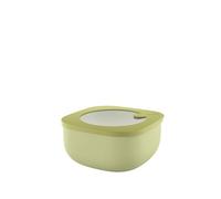 Guzzini - Kitchen Active Design, STORE&MORE BIO, Contenitore Ermetico Basso per Frigo/Freezer/Microonde (M) - Verde Avocado, 16 x16 x h7,8 cm | 975 cc - 170720253