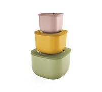Guzzini - Kitchen Active Design, STORE&MORE BIO Lot de 3 récipients hermétiques pour réfrigérateur/congélateur/four à micro-ondes - Multicolor, 19,5 x19,5 x h12,3 cm | 750/1550/2800 cc - 17072652