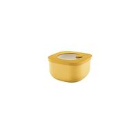 Guzzini - Kitchen Active Design, STORE&MORE BIO, Récipients hermétiques bas pour réfrigérateur/congélateur/four à micro-ondes (S) - Jaune Mangue, 12,2 x 12,2 x h6,8 cm | 450cc - 170719236